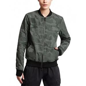 Blanc Noir Reversible Camo Print Bomber Jacket Size M NWT